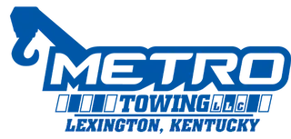 Blue logo with a horse-and-rider silhouette and cursive text, including the words 'Lexington, Kentucky' in light blue.